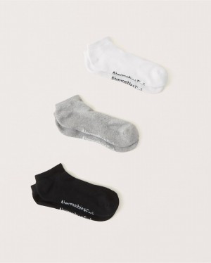 Chaussettes Abercrombie 3-pack Sneaker Homme Blanche Grise | HOKZPD-102