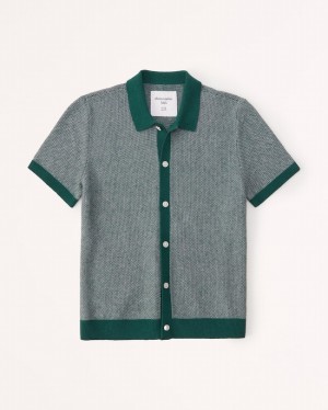 Chemises Abercrombie Button-through Garcon Vert Clair | XVTDGB-859