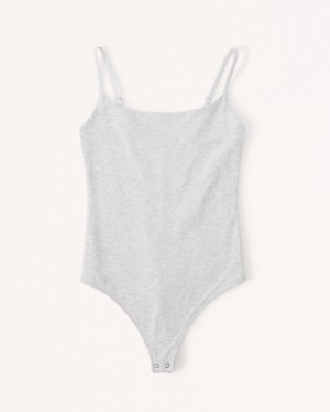 Body Abercrombie Coton Seamless Fabric Cami Femme Grise | AVDZOX-917