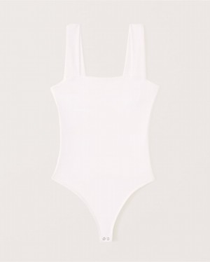 Body Abercrombie Double-layered Seamless Fabric Squareneck Femme Blanche | CHOJAM-053