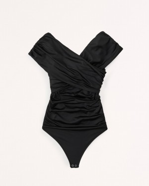 Body Abercrombie Sleek Seamless Ruched Wrap Femme Noir | RIOBTP-634