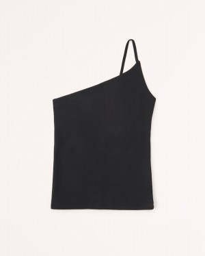 Debardeur Abercrombie Coton Seamless Fabric One-shoulder Femme Noir | ZLINFV-426