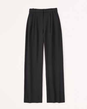 Pantalon Abercrombie Curve Love Sloane Tailored Femme Noir | SDOVBU-461