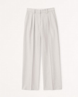 Pantalon Abercrombie Tailored Ultra Wide-leg Femme Blanche | CDSXTE-906