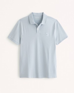 Polos Abercrombie Elevated Icon Don't Sweat It Homme Bleu Clair | MKELFB-508