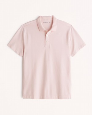 Polos Abercrombie Performance Pique Homme Rose | IGECSB-864