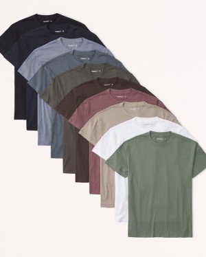 T Shirts Abercrombie 10-pack Essential Homme Multicolore | HTENGF-538