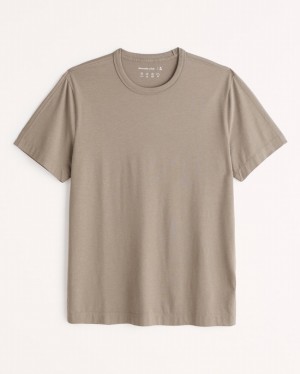 T Shirts Abercrombie Coton-modal Homme Marron Clair | ADJNBR-017