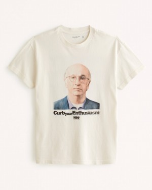 T Shirts Abercrombie Curb Your Enthusiasm Graphic Homme Blanche | ODTFXY-523