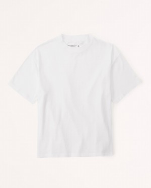 T Shirts Abercrombie Essential Easy Femme Blanche | YSMIRT-584