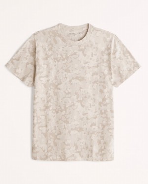 T Shirts Abercrombie Essential Homme Marron Clair Camouflage | CSTELB-768
