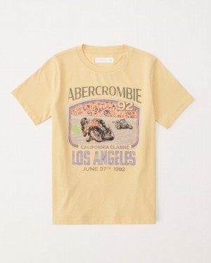 T Shirts Abercrombie Imagery Logo Graphic Garcon Jaune | LTYKRF-453