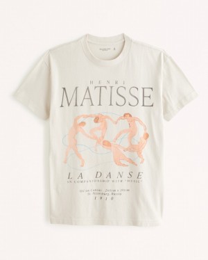 T Shirts Abercrombie Matisse Graphic Homme Blanche | LWDQYZ-739