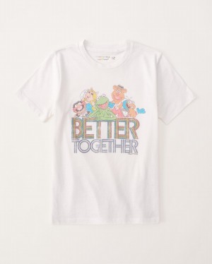 T Shirts Abercrombie Pride Muppets Graphic Garcon Blanche | DJCQFP-290