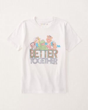 T Shirts Abercrombie Pride Muppets Graphic Fille Blanche | BHLJEU-198