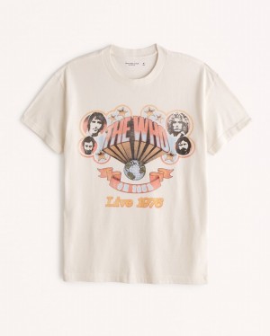 T Shirts Abercrombie The Who Graphic Homme Blanche | INEKWS-721