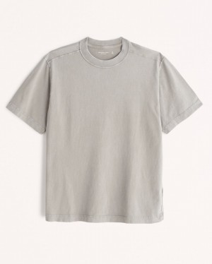 T Shirts Abercrombie Vintage-inspired Homme Grise | YUJDEQ-576