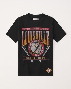 T Shirts Abercrombie Vol. 28 Negro League Baseball Graphic Garcon Noir | NDZCSG-874