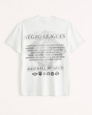T Shirts Abercrombie Vol. 28 Negro League Baseball Graphic Homme Blanche | FLUAGI-153