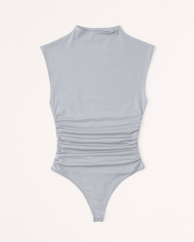 Body Abercrombie Coton-modal Ruched Shell Femme  Grise | IHNFBP-754