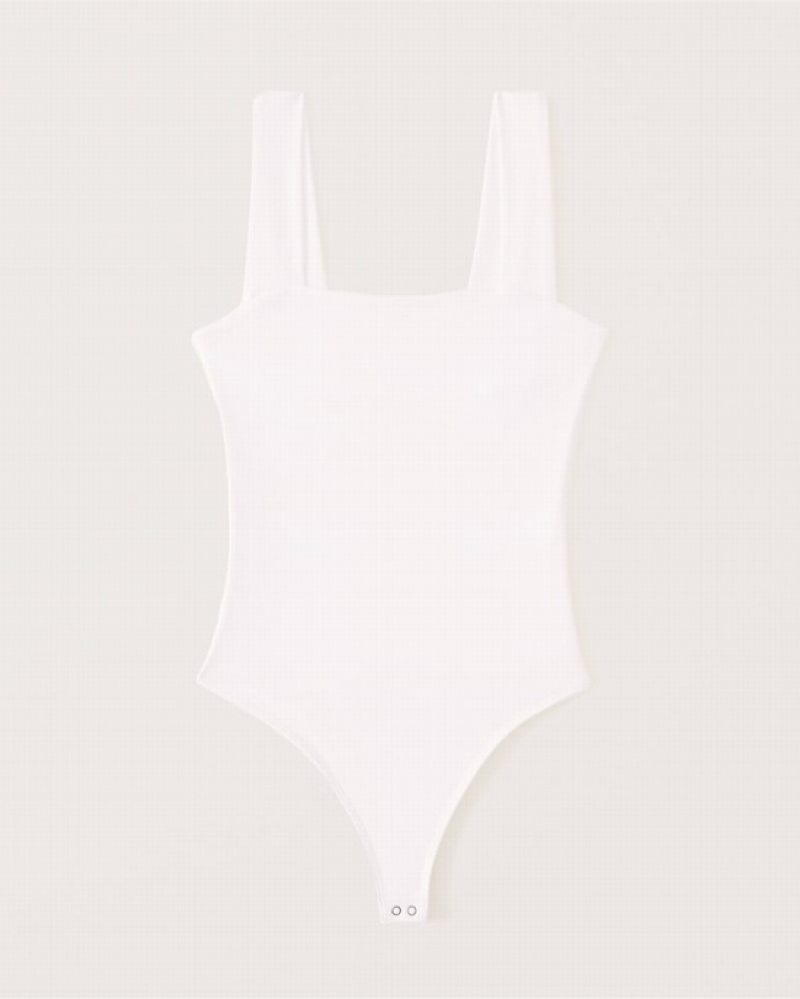 Body Abercrombie Double-layered Seamless Fabric Squareneck Femme  Blanche | CHOJAM-053