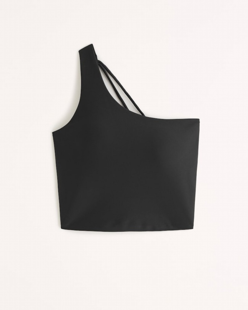 Debardeur Abercrombie Ypb Sculptlux One-shoulder Back Detail Slim Femme  Noir | HRNFPC-624