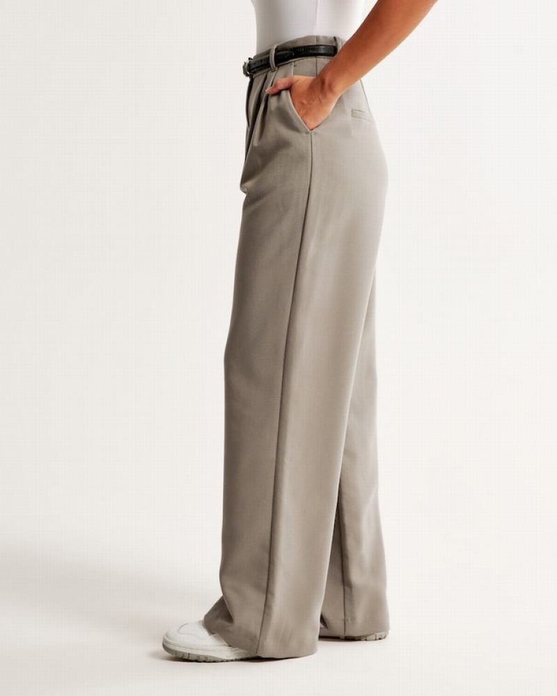 Pantalon Abercrombie Curve Love Sloane Tailored Femme  Marron | MCJWOB-803