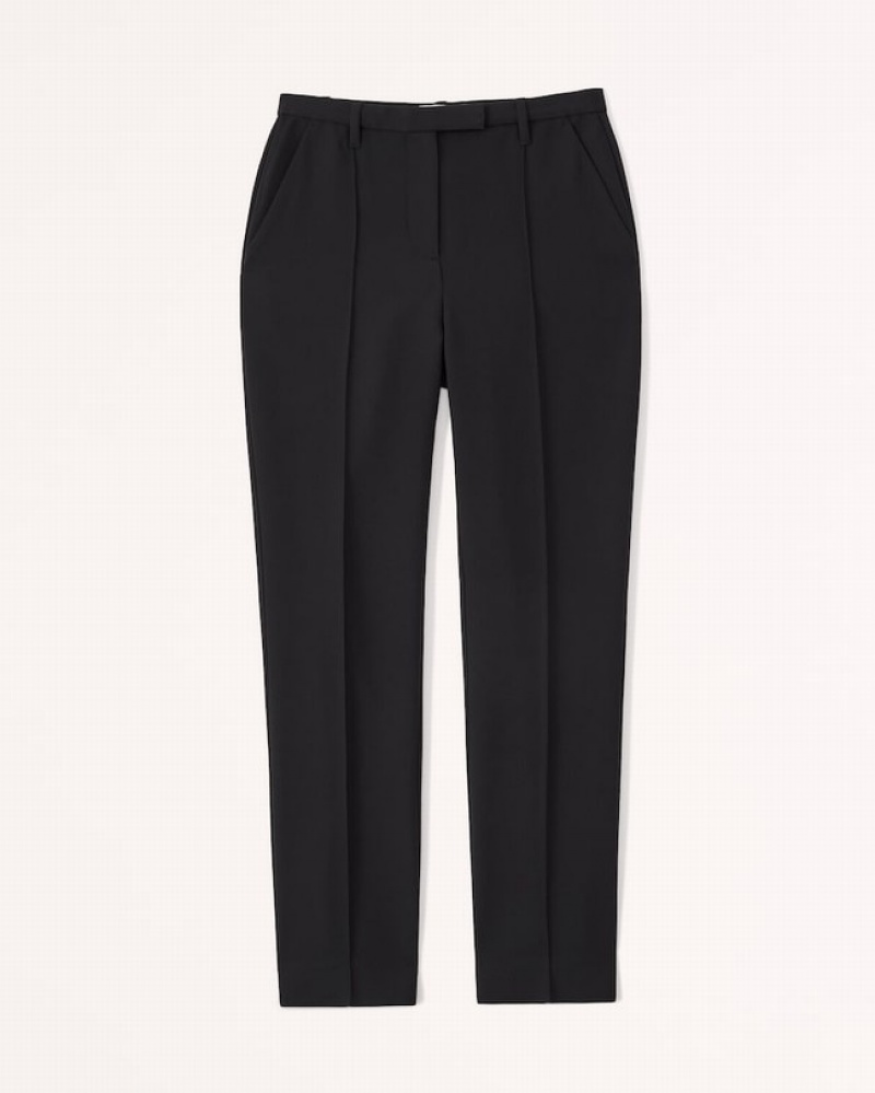 Pantalon Abercrombie Slim Tailored Femme  Noir | OLQAPB-540
