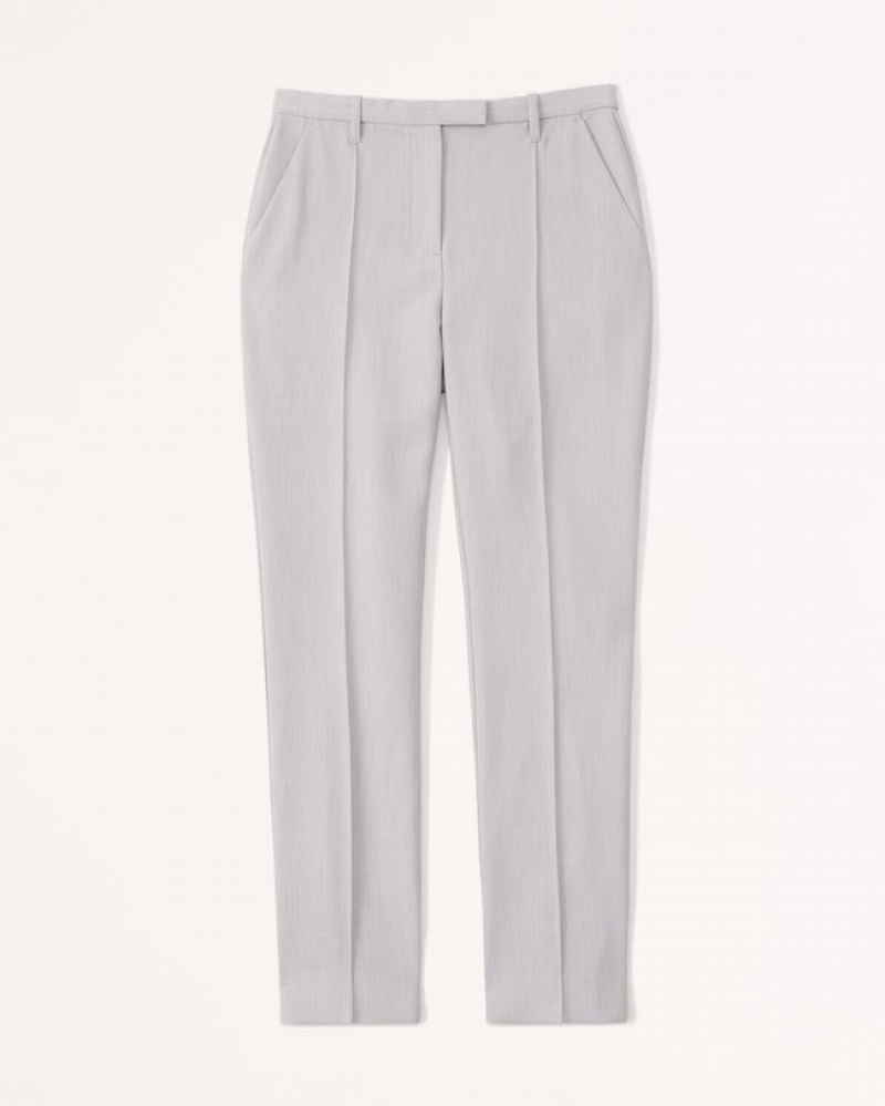 Pantalon Abercrombie Slim Tailored Femme  Grise | LSQWIZ-542