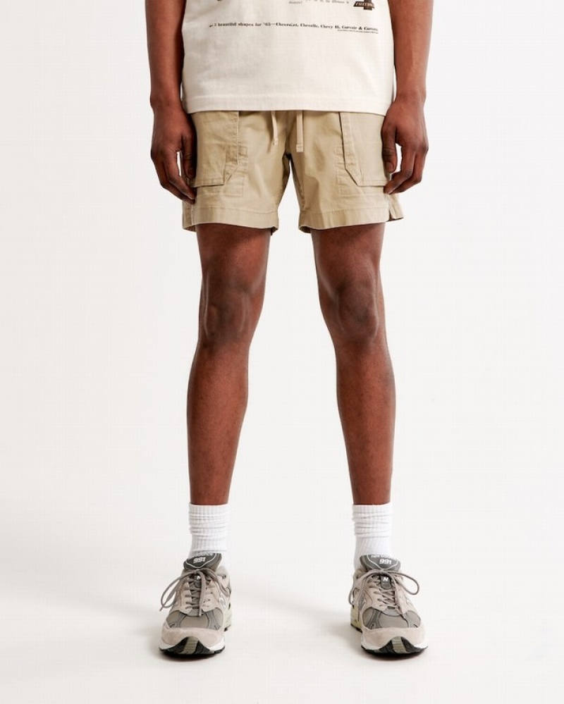 Short Abercrombie 6 Inch Utility Pull-on Homme  Marron Clair | ISKXLY-743