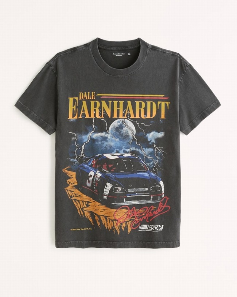 T Shirts Abercrombie Dale Earnhardt Graphic Homme  Noir | GROHTY-634