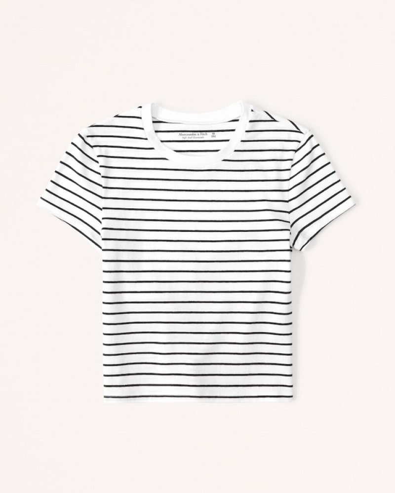 T Shirts Abercrombie Essential Baby Femme    Stripes | SFWXHP-852