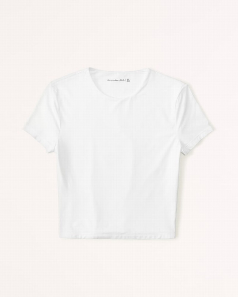 T Shirts Abercrombie Soft Matte Seamless Baby Femme  Blanche | GHBYWU-957